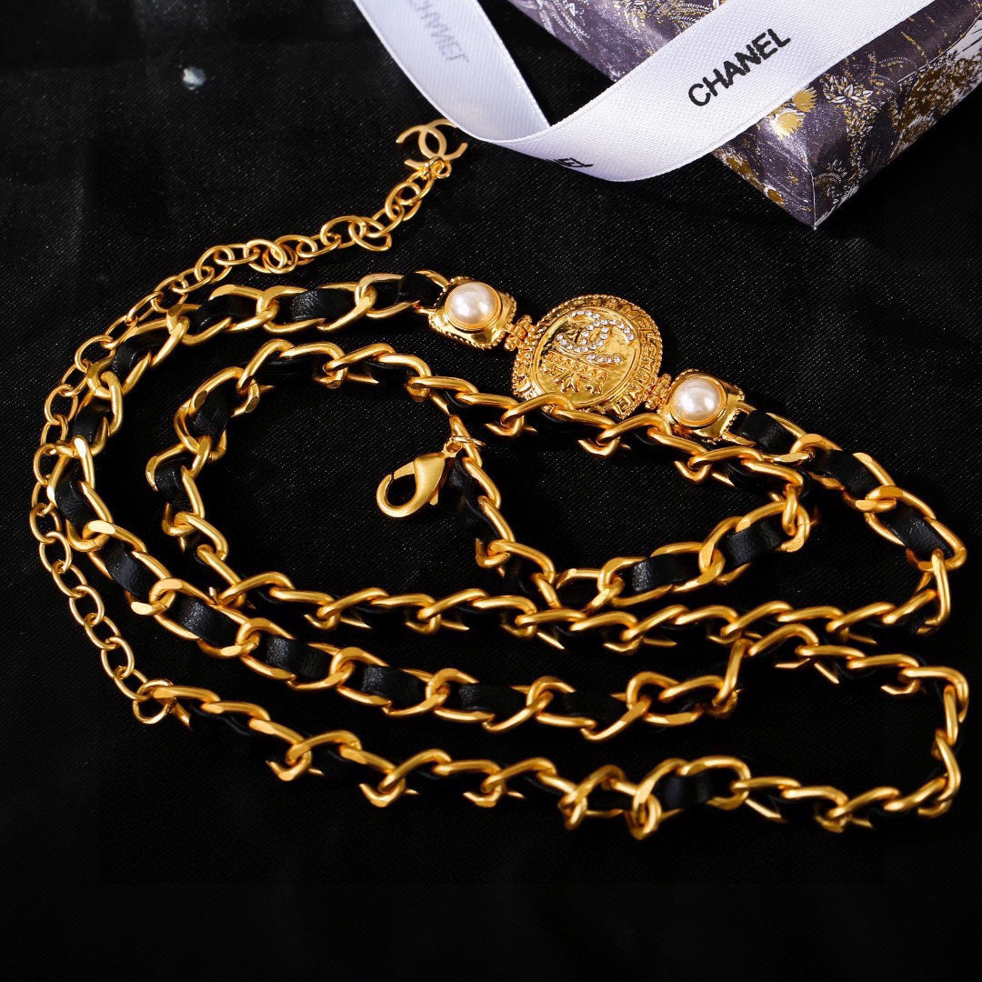 CHANEL 25S GOLD CHAIN BELT 610439 - 30
