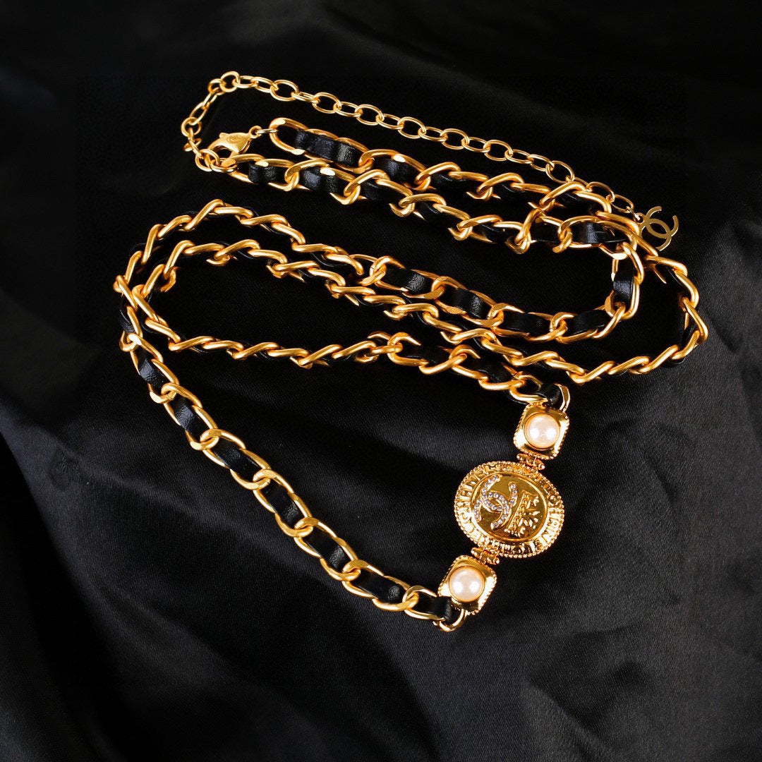 CHANEL 25S GOLD CHAIN BELT 610439 - 30