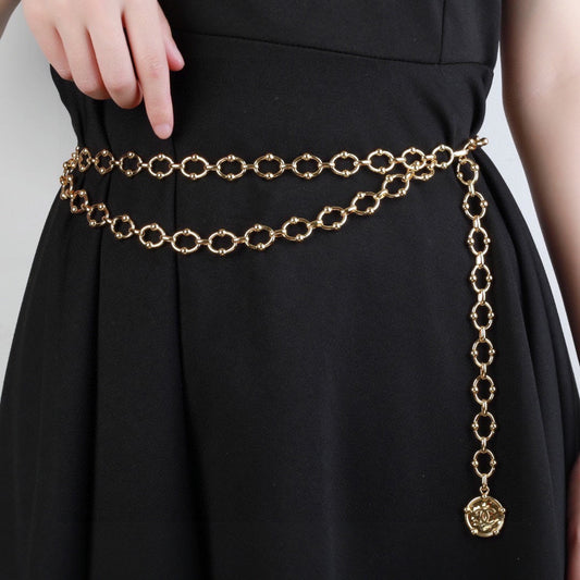 CHANEL 25S CHAIN BELT IN GOLD METAL 615891 - 30