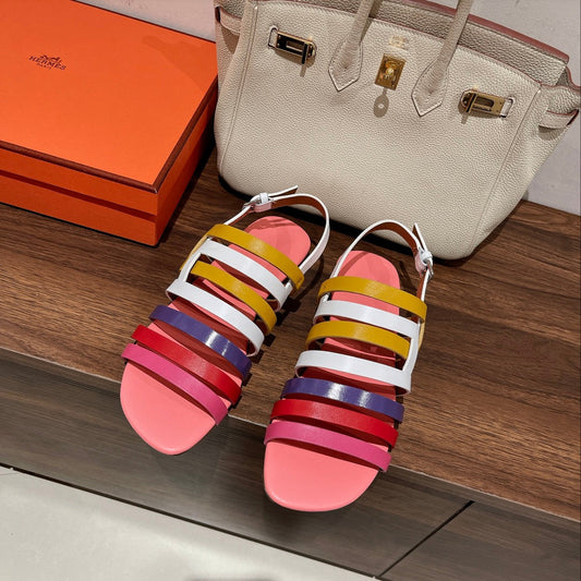 EPHESE SANDAL MULTI-COLOR CALFSKIN - 35