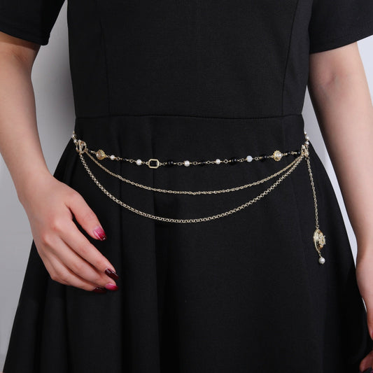 CHANEL 25S CHAIN BELT WITH PEARL 610546 - 30