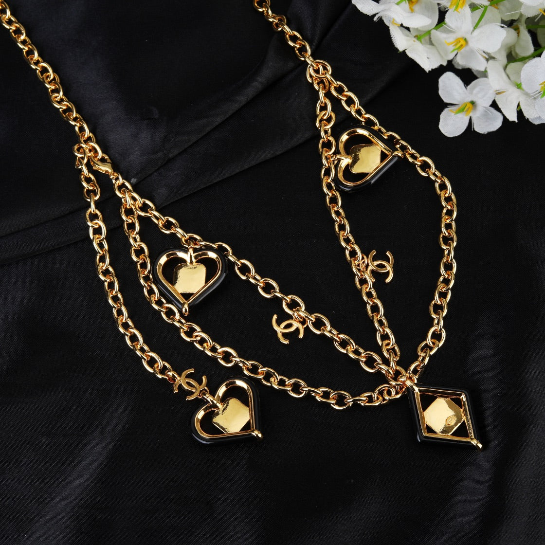 CHANEL 25S CHAIN BELT IN GOLD METALLIC STONE-EMBELLISHED 612631 - 30