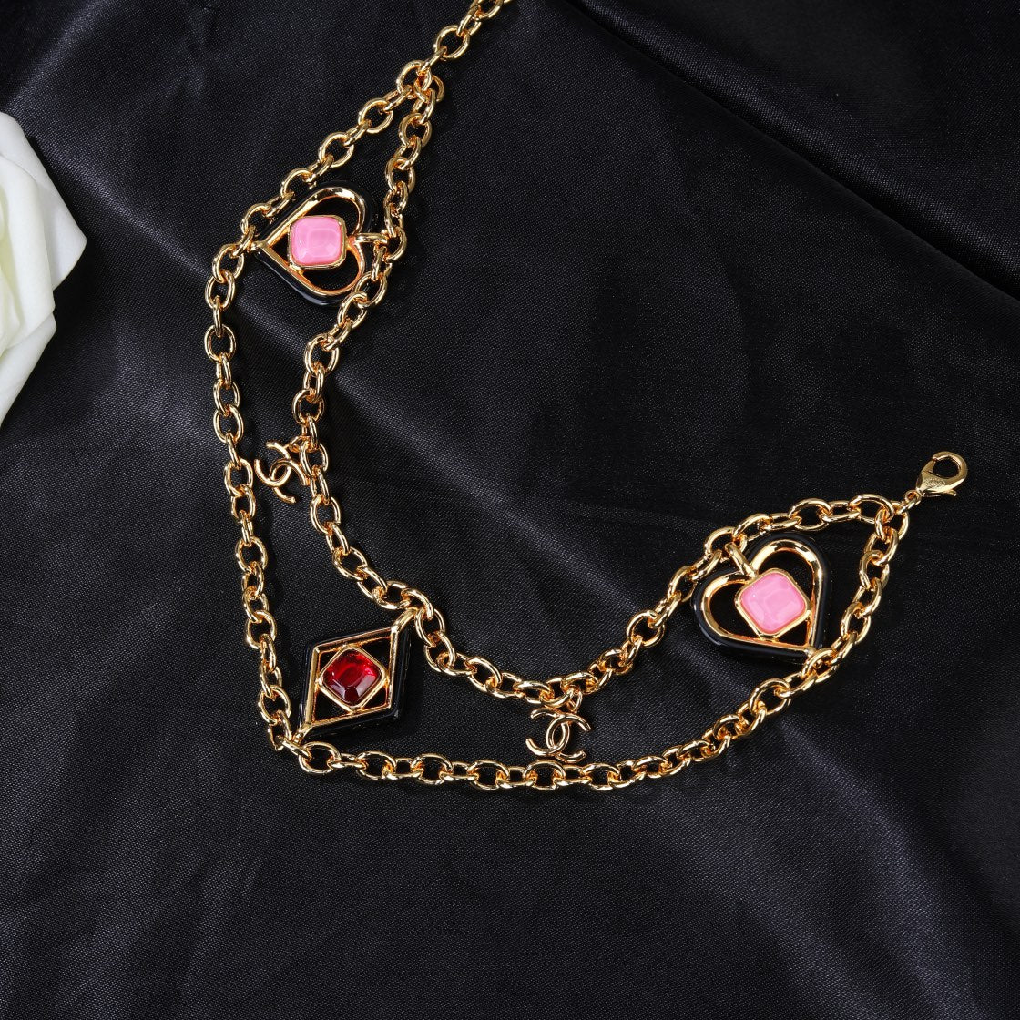 CHANEL 25S CHAIN BELT IN GOLD METALLIC STONE-EMBELLISHED 612631 - 30