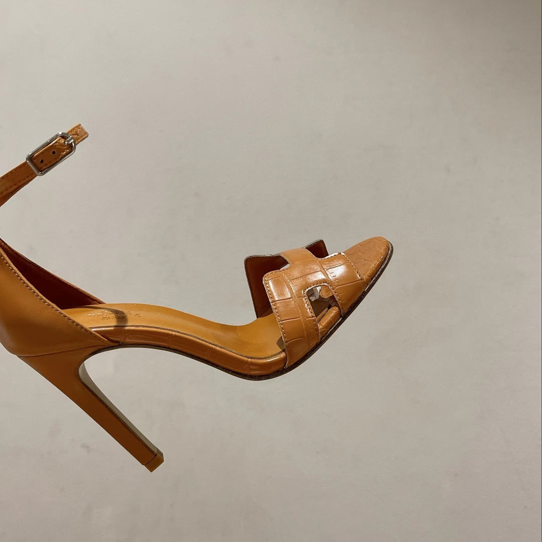 PREMIERE 115 SANDAL IN PEANUT BROWN CALFSKIN - 35
