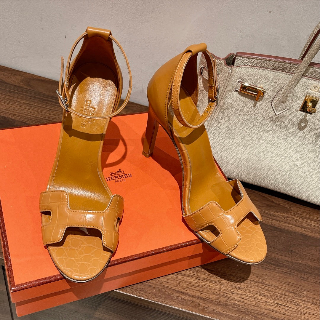 PREMIERE 115 SANDAL IN PEANUT BROWN CALFSKIN - 35