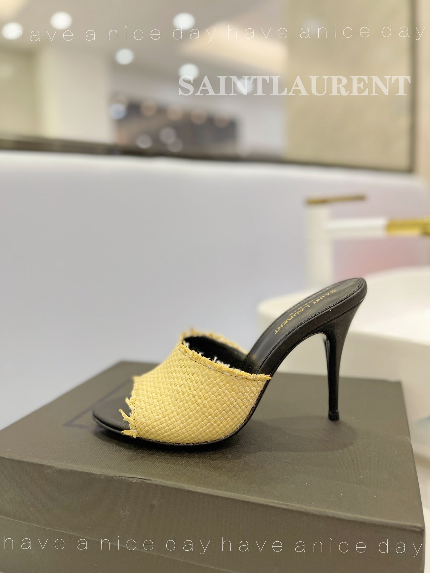 SL GOLDIE MULES YELLOW BRAIDED ROPE - 34