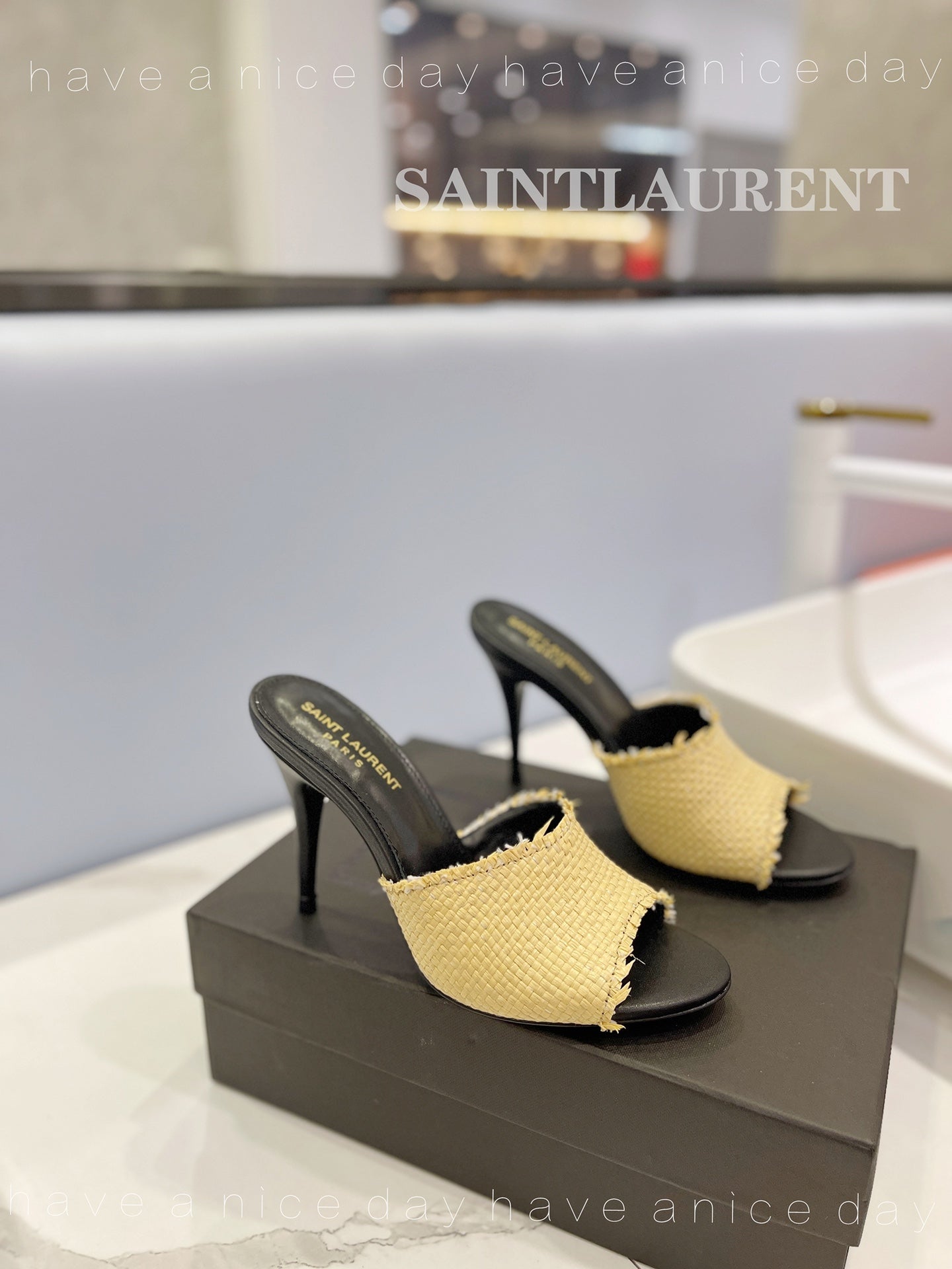 SL GOLDIE MULES YELLOW BRAIDED ROPE - 34