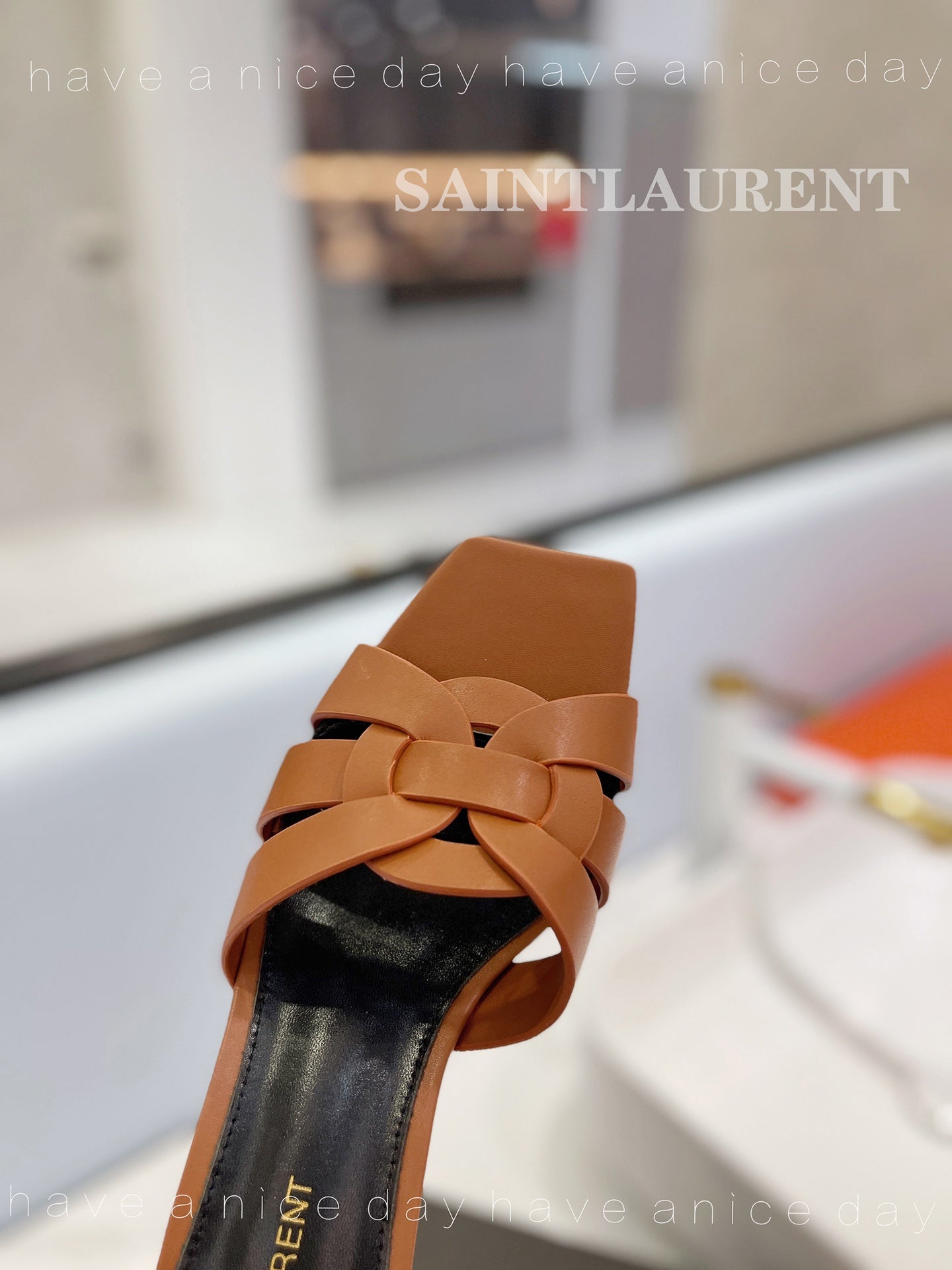 SL TRIBUTE MULES COPPER CALFSKIN - 34