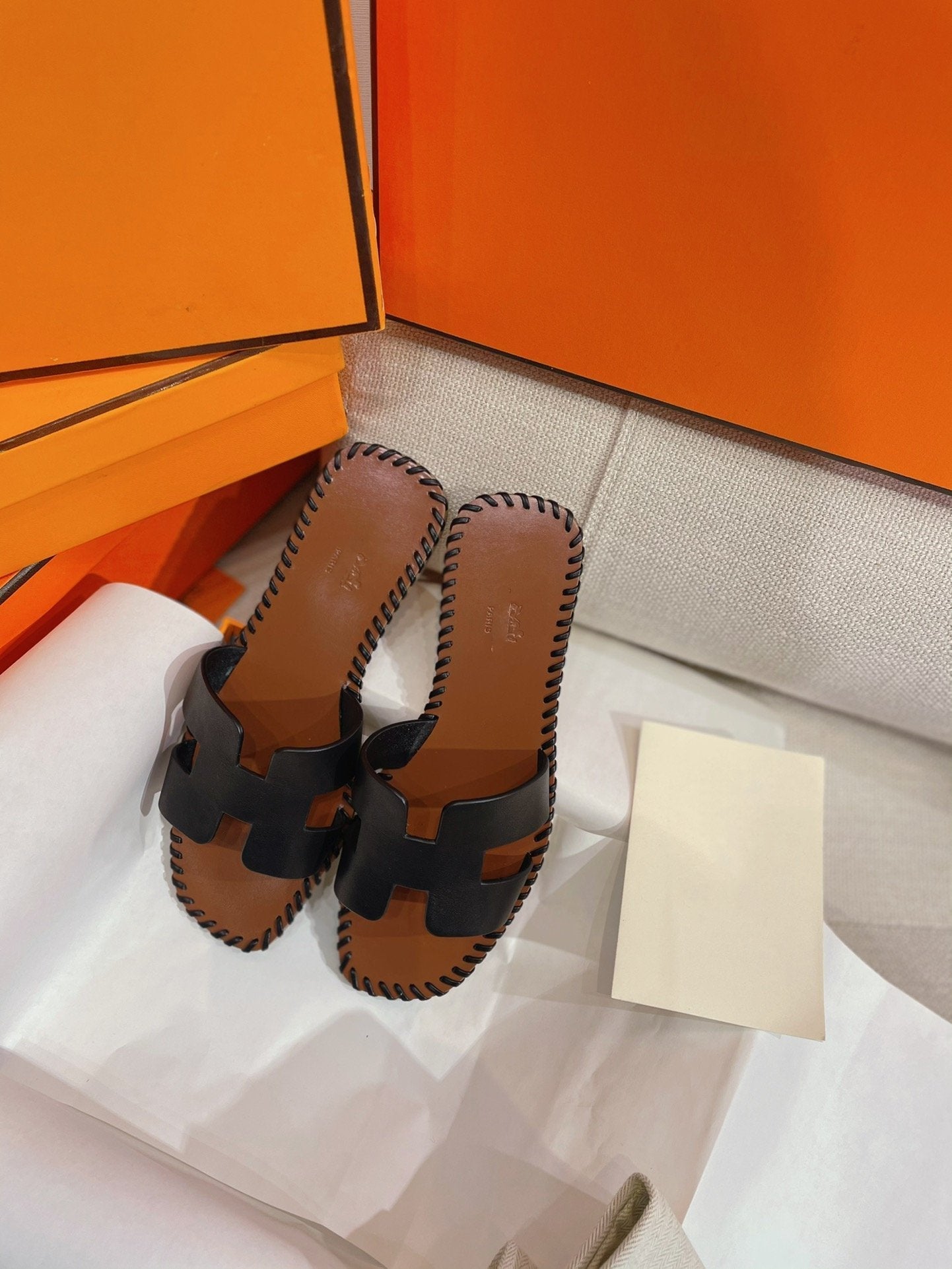 0RAN SANDAL Braided Calfskin BLACK - 35