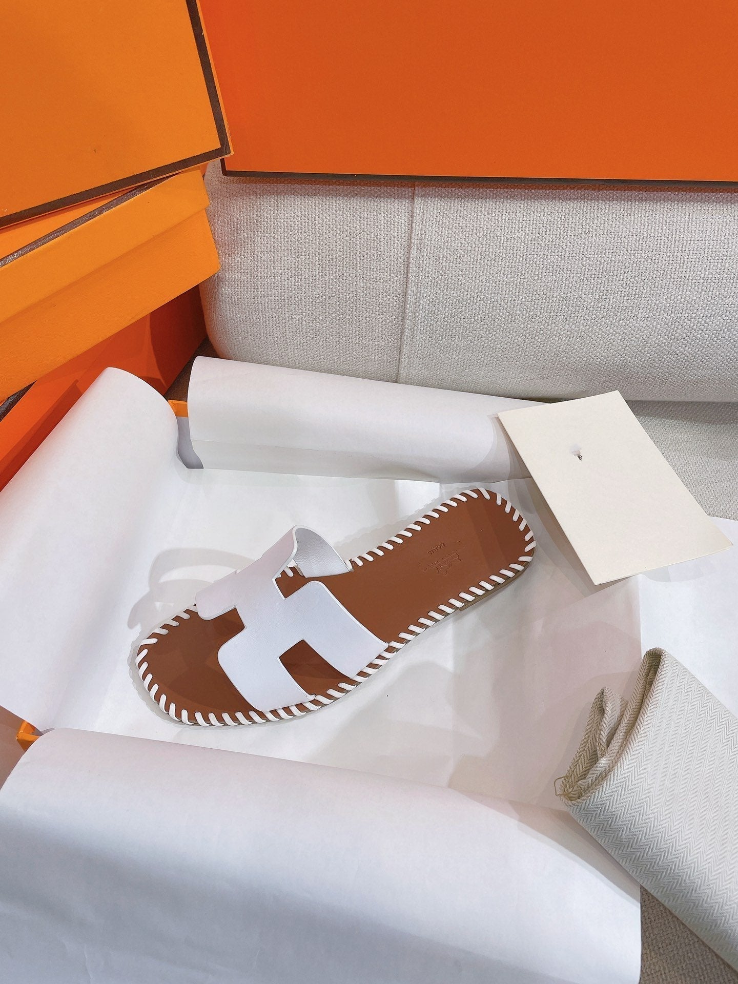 0RAN SANDAL Braided Calfskin WHITE - 35