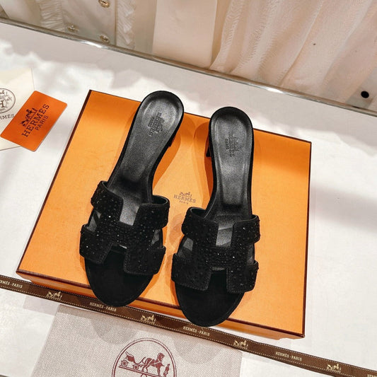 0ASIS SANDALS LAMBSKIN ATTACH CRYSTAL-BLACK - 34
