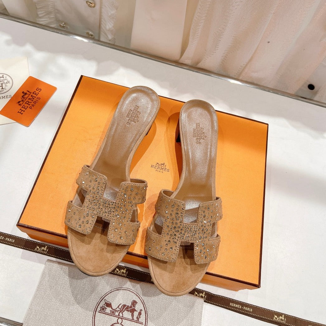 0ASIS SANDALS BRIGHT ORANGE LAMBSKIN ATTACH CRYSTAL - 34