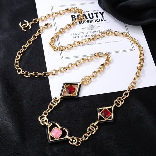 CHANEL 25S CHAIN BELT IN GOLD METALLIC STONE-EMBELLISHED 612713 - 30