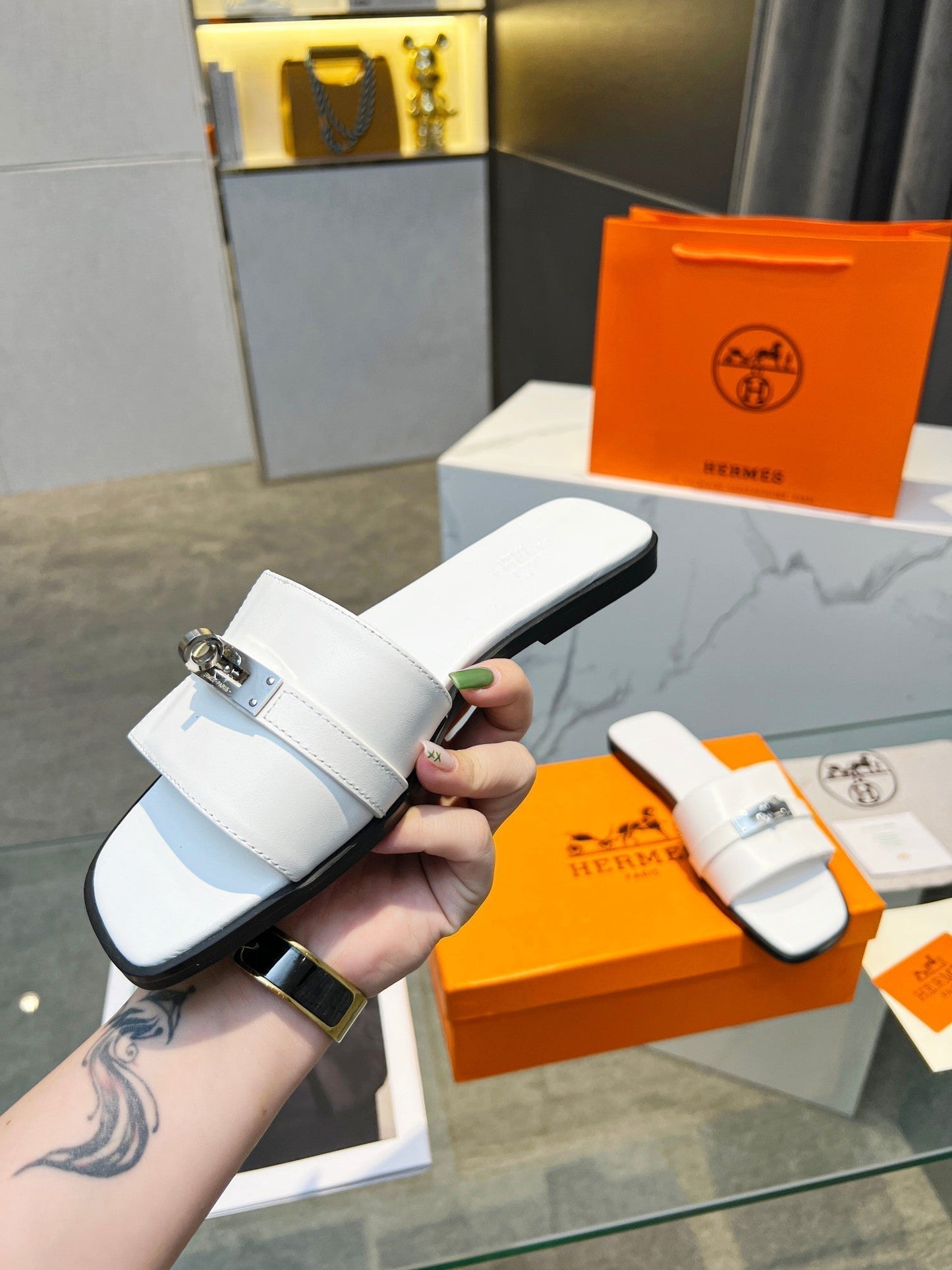 Giulia Sandal White Calfskin - 35