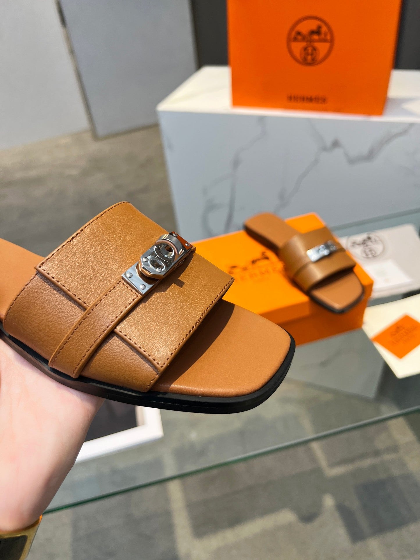 Giulia Sandal Tan Calfskin - 35