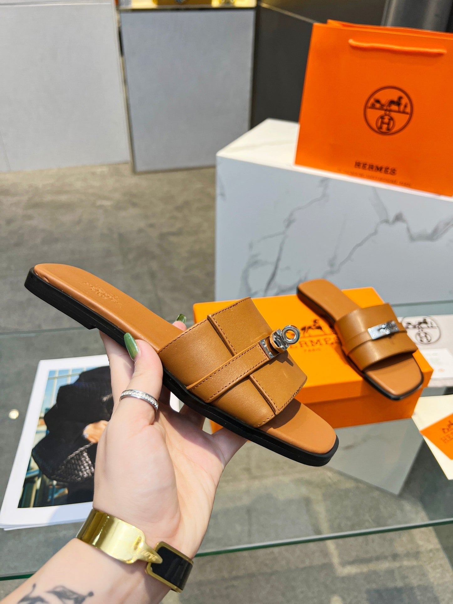 Giulia Sandal Tan Calfskin - 35