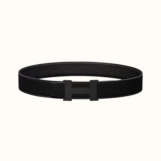 HM CONSTANCE BELT BUCKLE & REVERSIBLE  BLACK LEATHER STRAP 38MM - 30