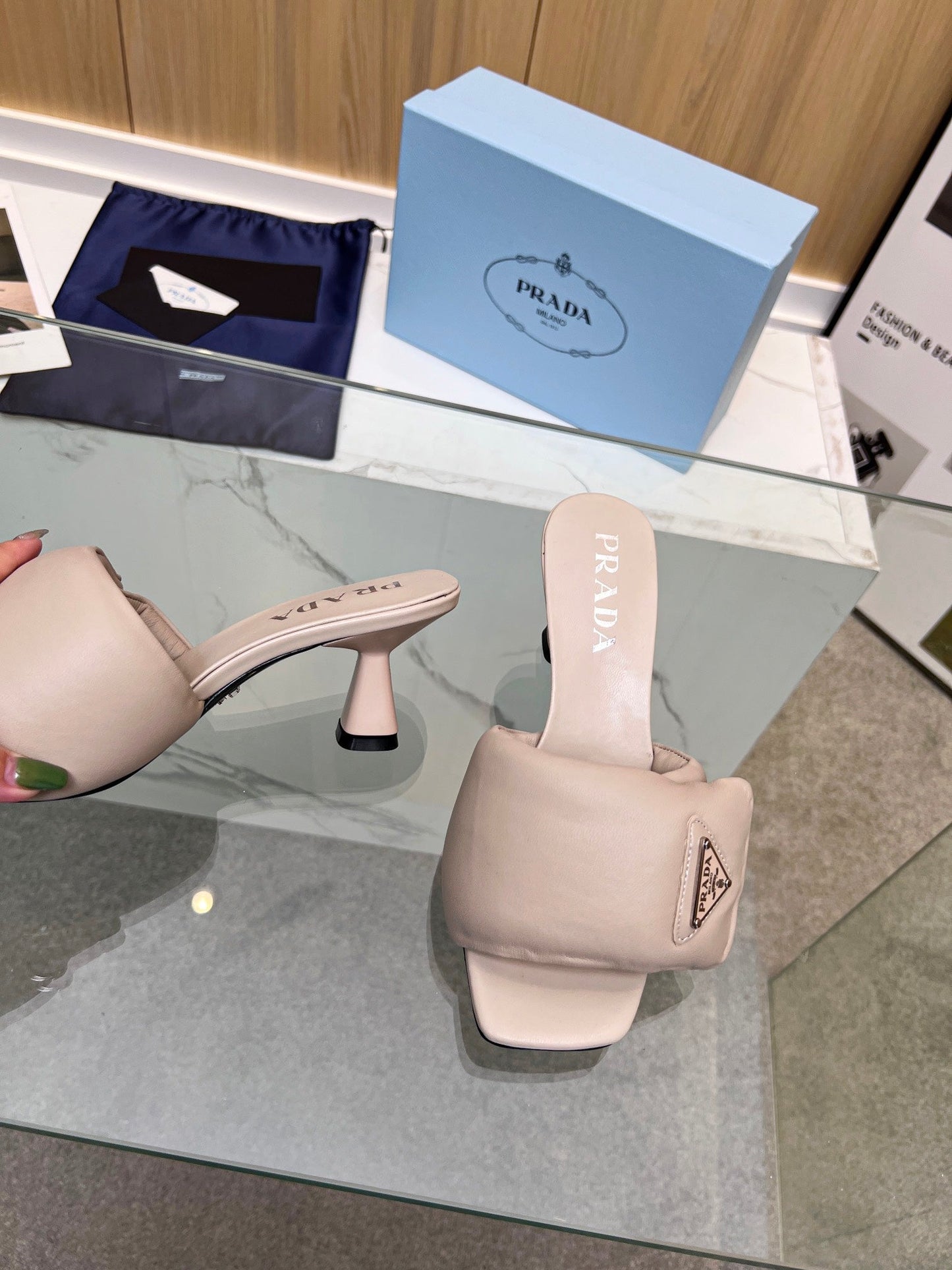 PRA SOFT PADDED NAPPA SANDALS 60 CHAMPAGNE LAMBSKIN - 35