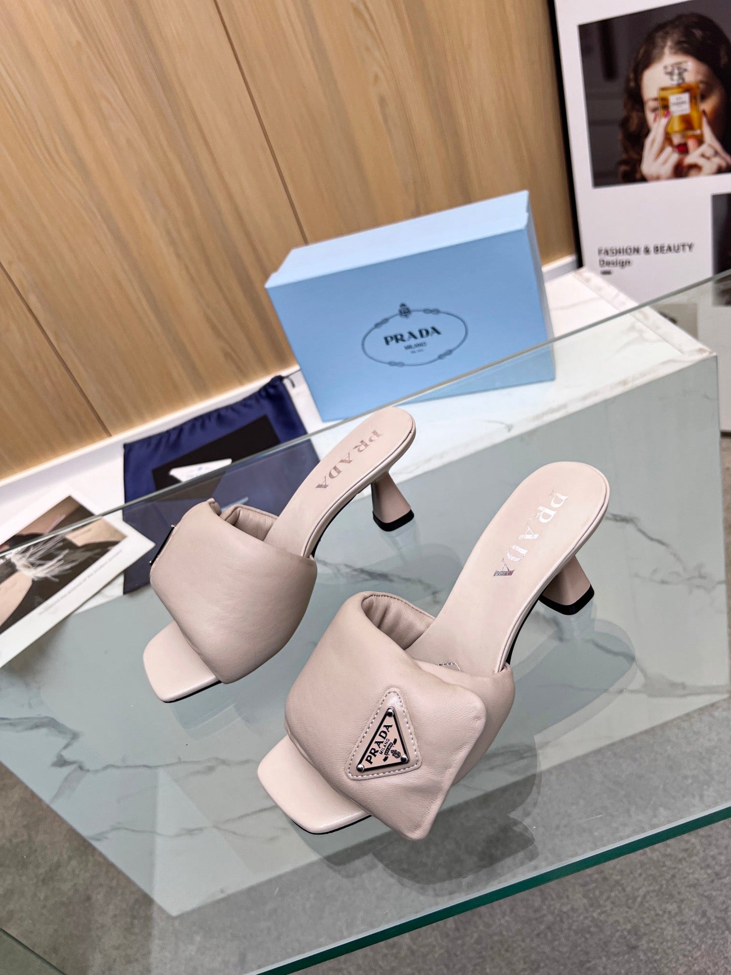 PRA SOFT PADDED NAPPA SANDALS 60 CHAMPAGNE LAMBSKIN - 35
