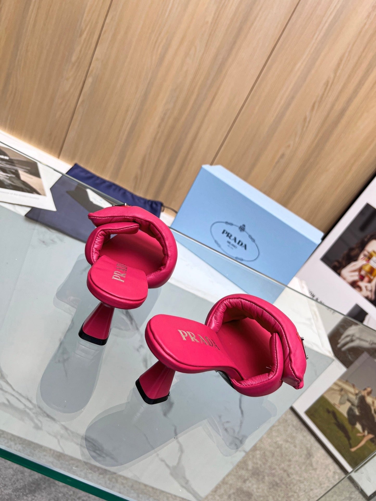 PRA SOFT PADDED NAPPA SANDALS 60 BARBIE PINK LAMBSKIN - 35