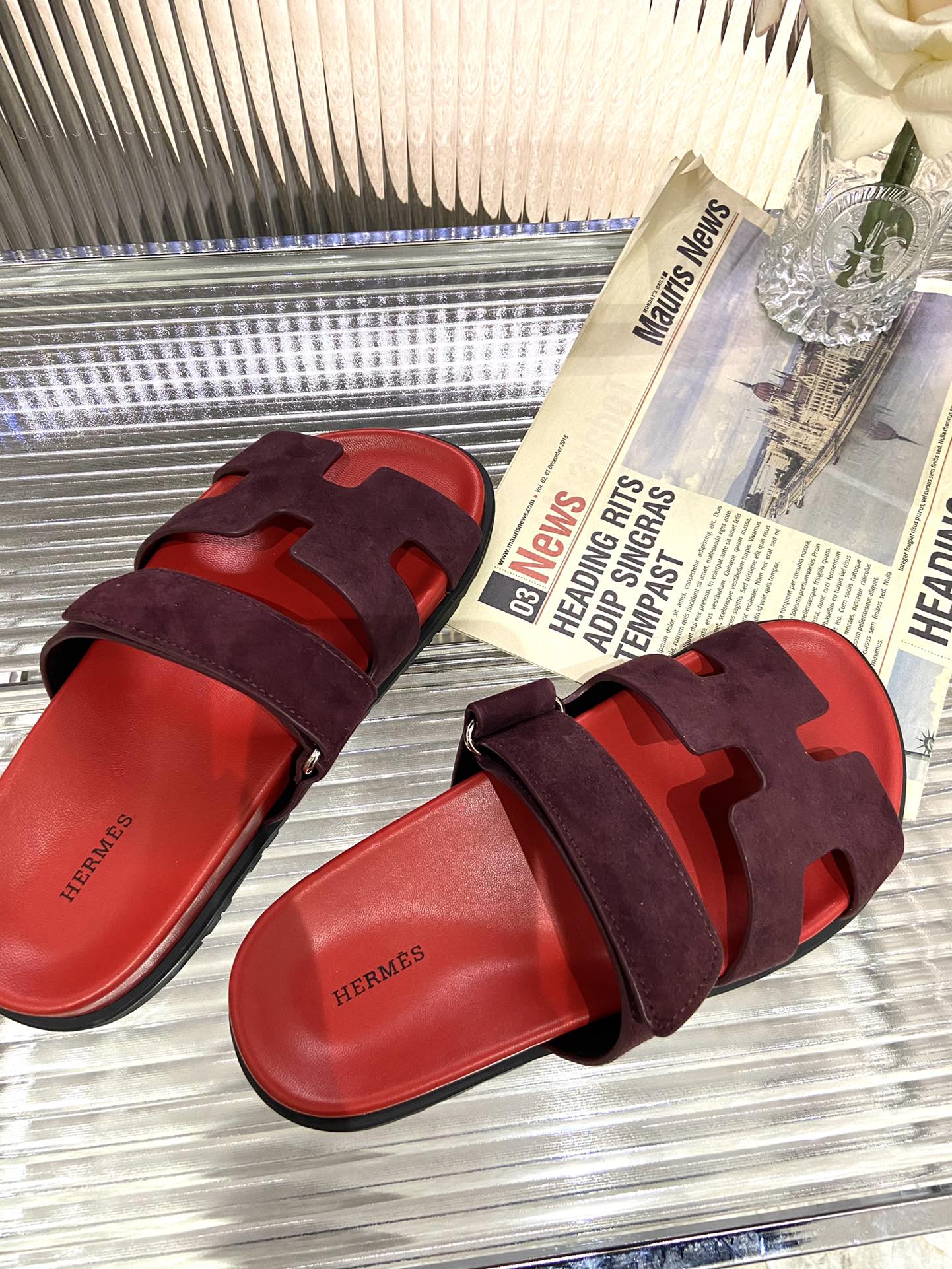 CHYPRE SANDAL CHERRY MIX JAM SUEDE - 34