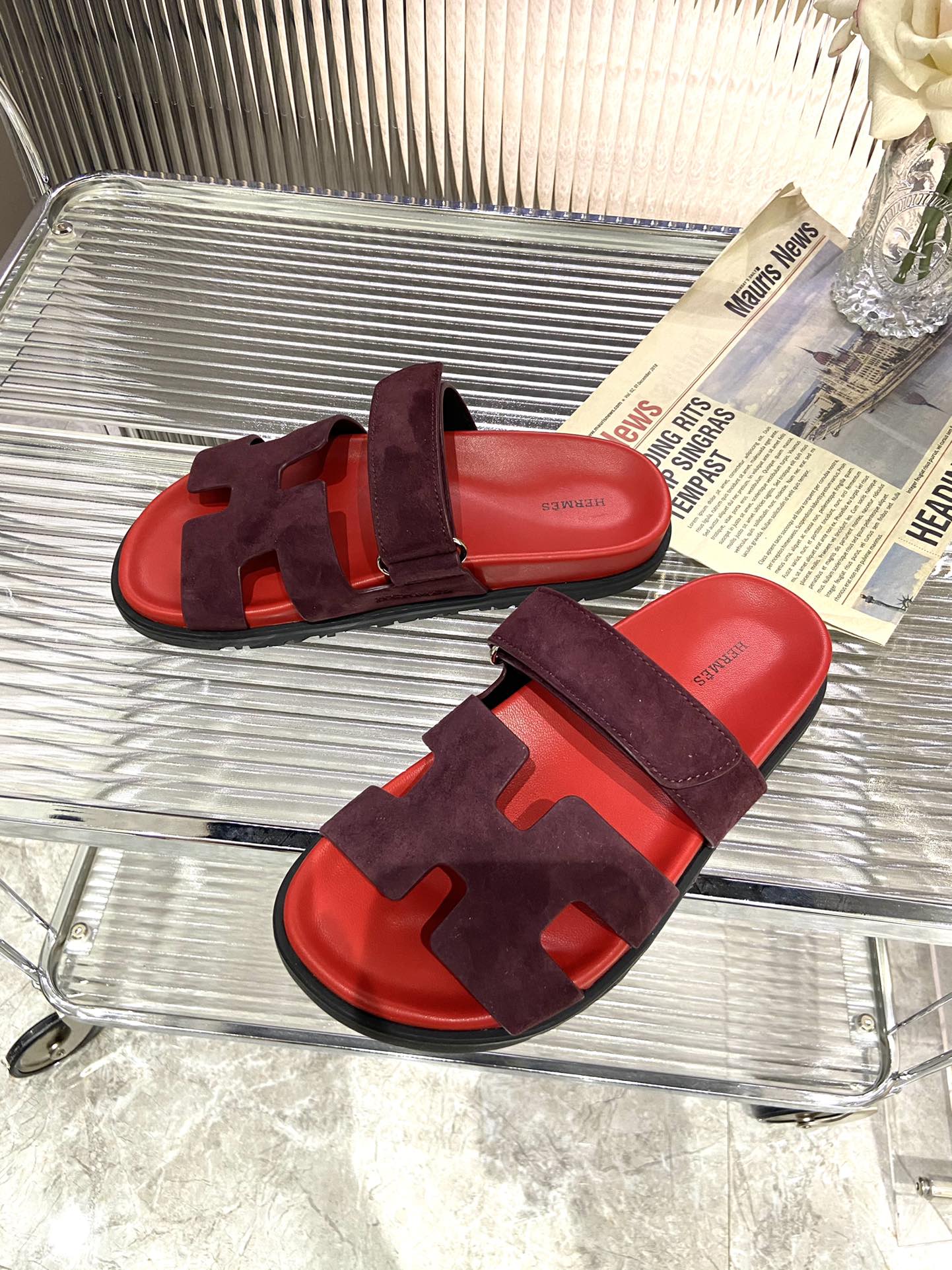 CHYPRE SANDAL CHERRY MIX JAM SUEDE - 34