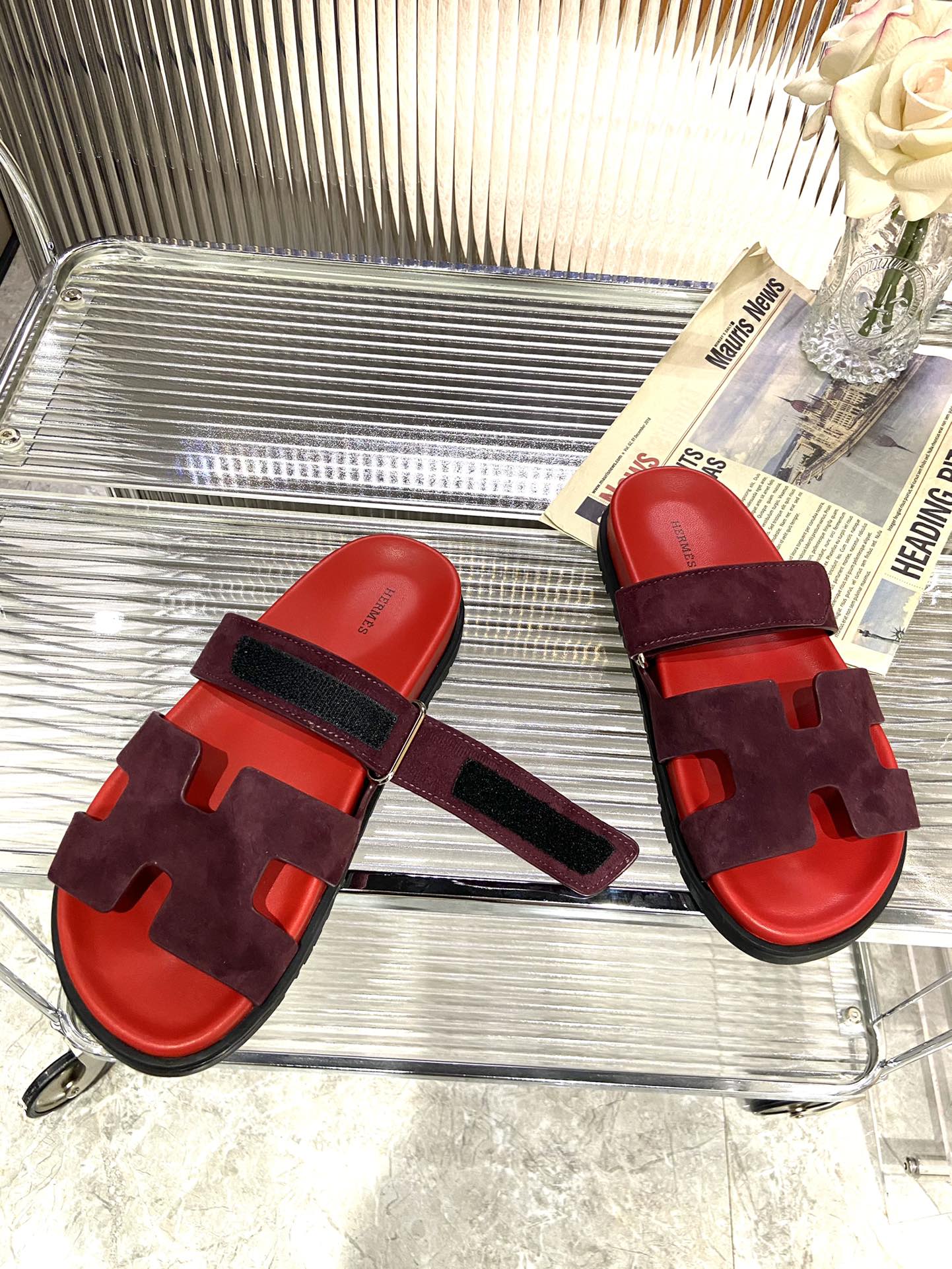 CHYPRE SANDAL CHERRY MIX JAM SUEDE - 34