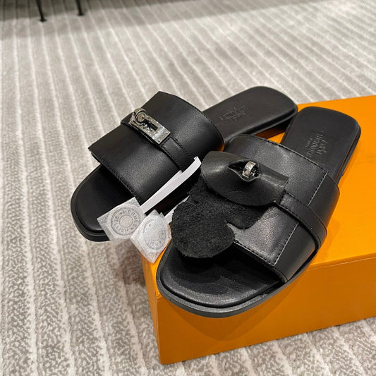 GABRIEL SANDAL BLACK CALFSKIN - 35