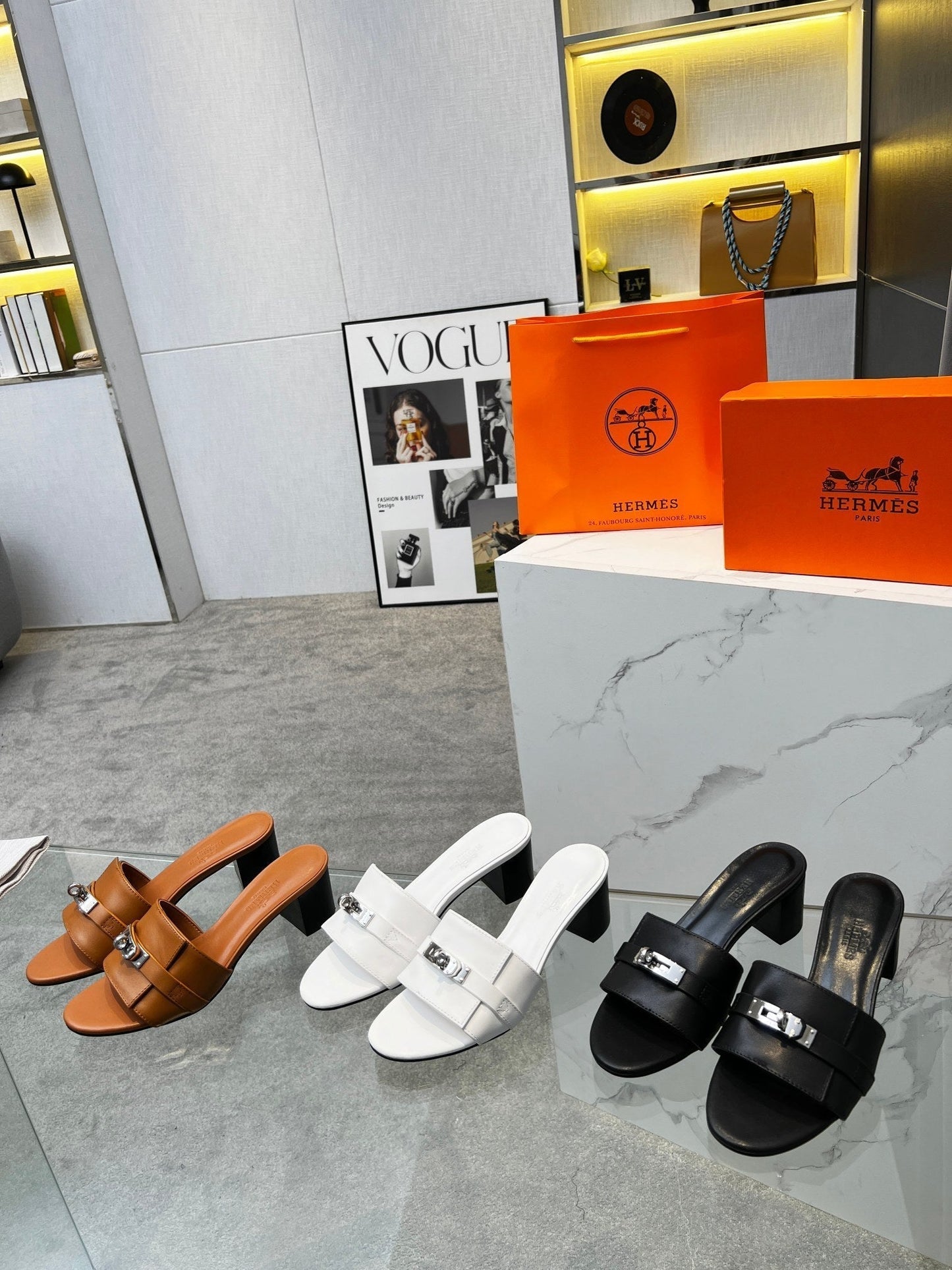 Gigi 50 Sandal Black Calfskin - 35