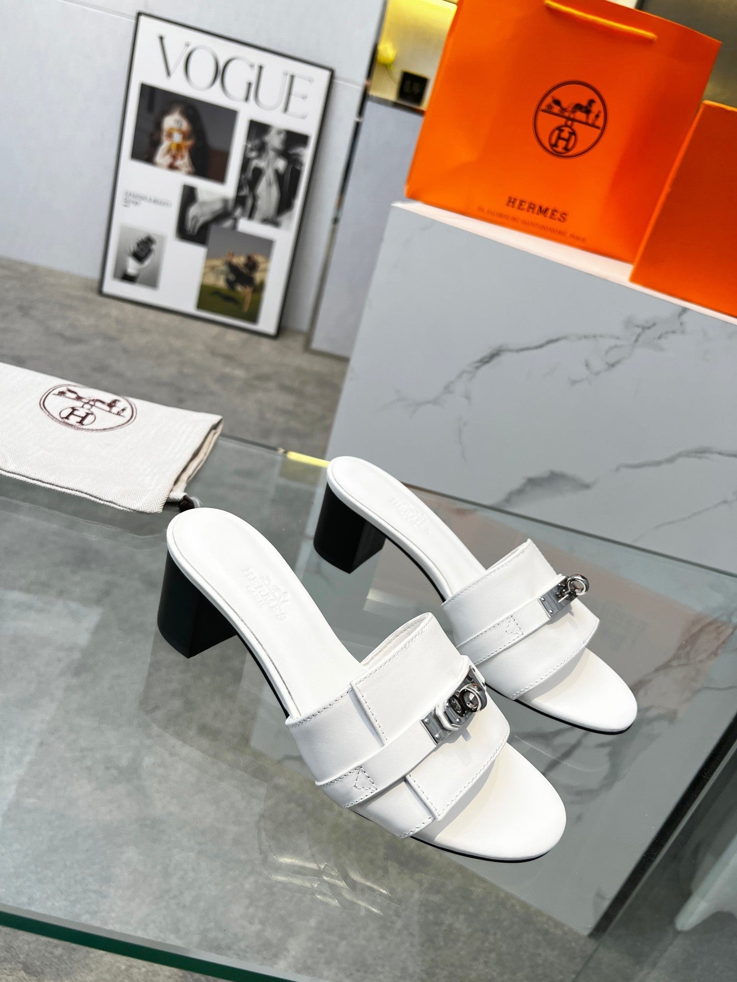 Gigi 50 Sandal White Calfskin - 35