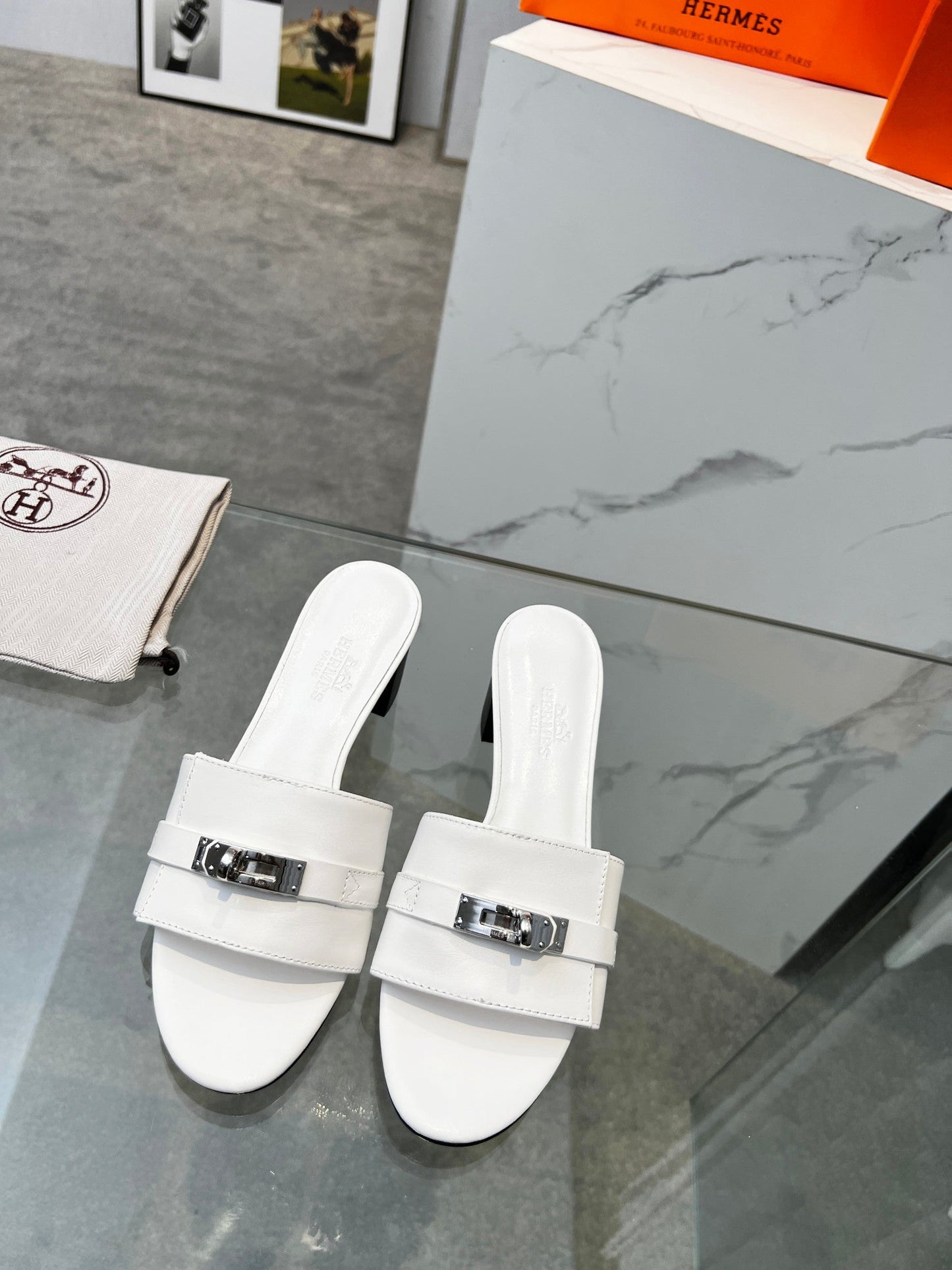 Gigi 50 Sandal White Calfskin - 35