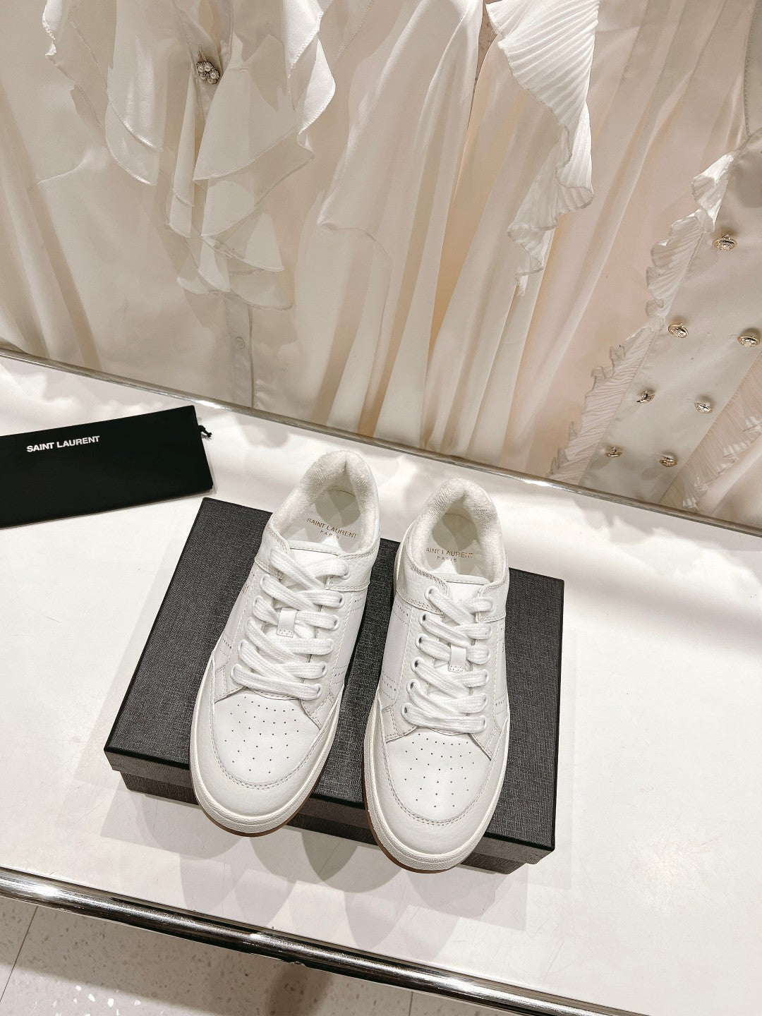 SL SL/61 SNEAKERS WHITE PERFORATED CALFSKIN - 35
