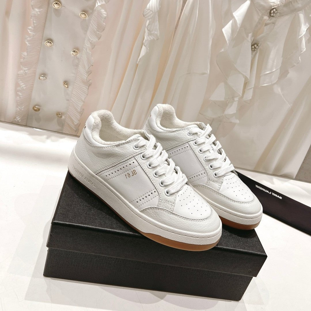 SL SL/61 SNEAKERS WHITE PERFORATED CALFSKIN - 35