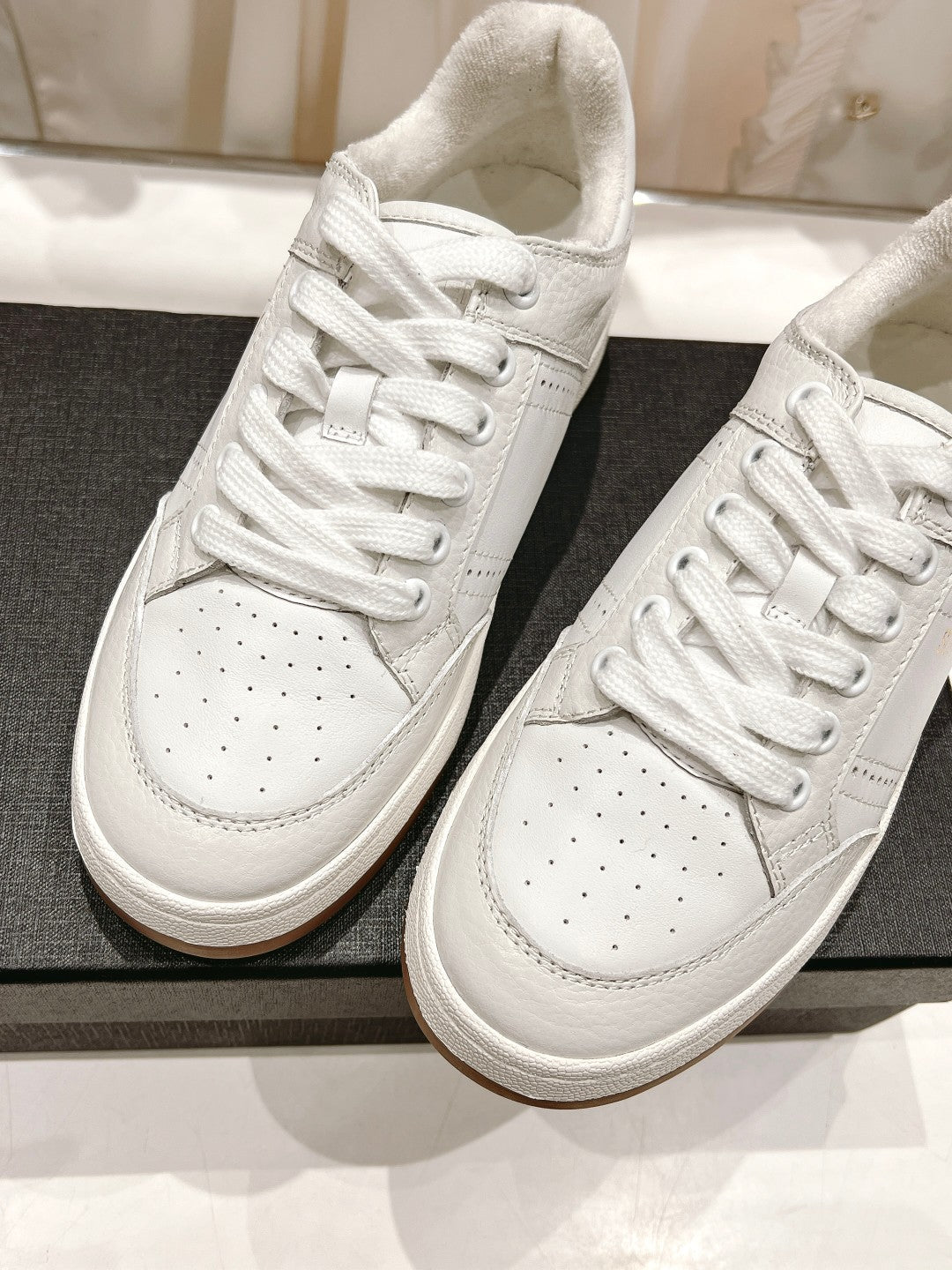 SL SL/61 SNEAKERS WHITE PERFORATED CALFSKIN - 35