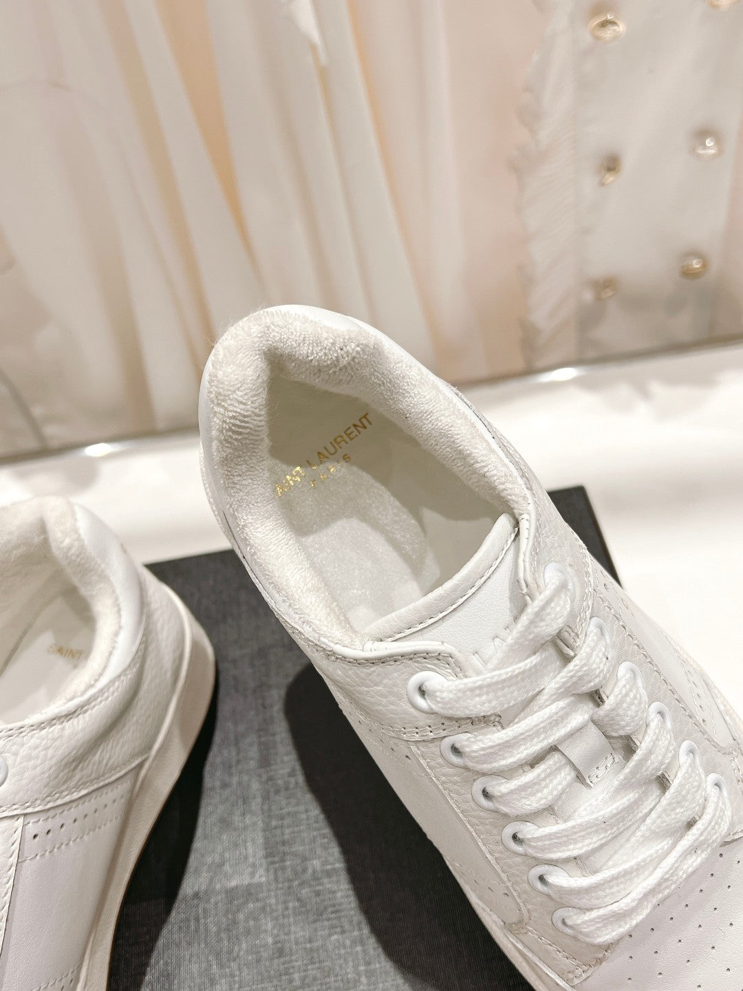 SL SL/61 SNEAKERS WHITE PERFORATED CALFSKIN - 35