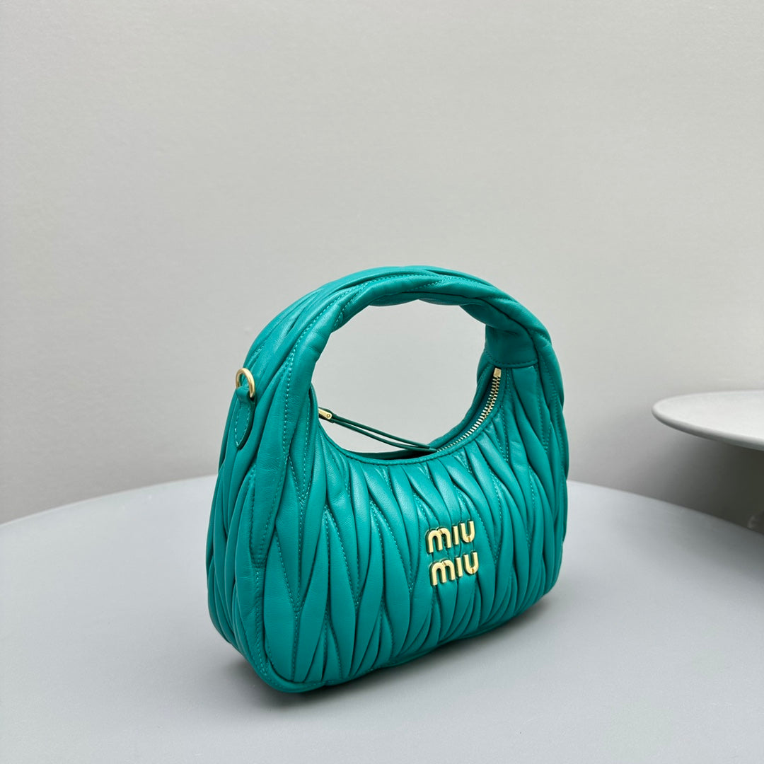 MINI HOBO 20 BAG IN TF BLUE SHEEPSKIN