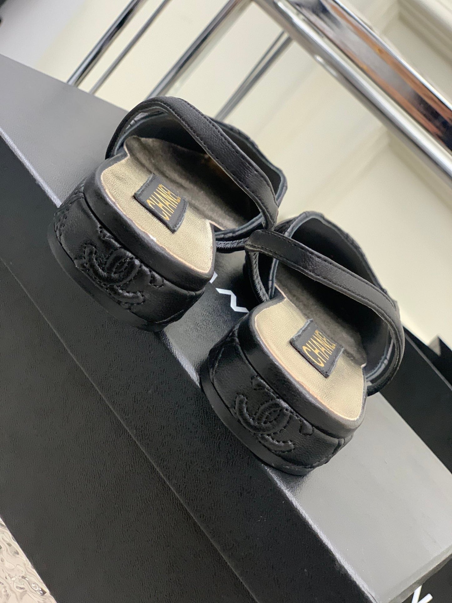 SLINGBACKS 20 BLACK CALFSKIN - 35
