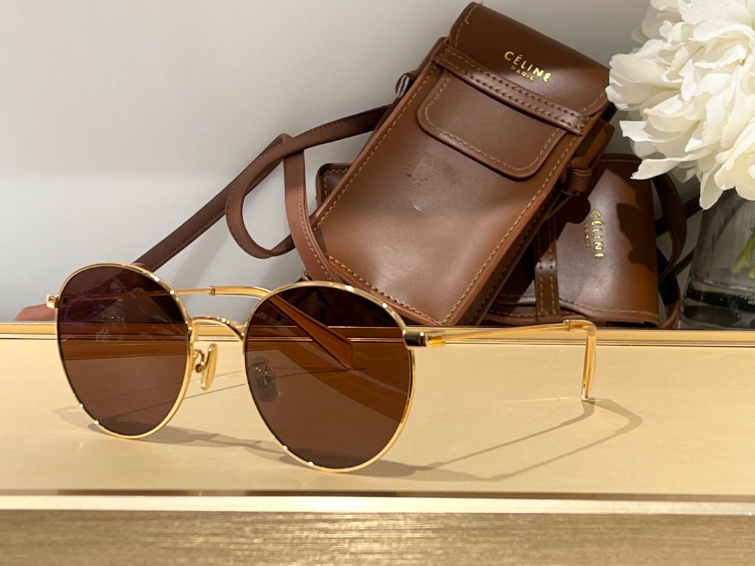 SUNGLASS CL40100 IN METAL MINERAL GLASS LENSES - Silver/Black Lenses