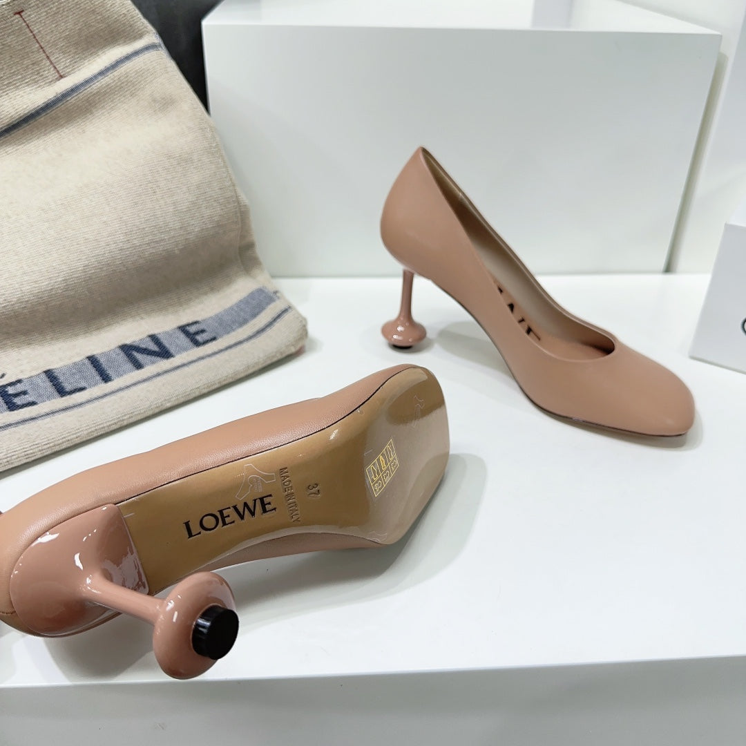 LW TOY PUMP 95 TAN CALFSKIN - 35