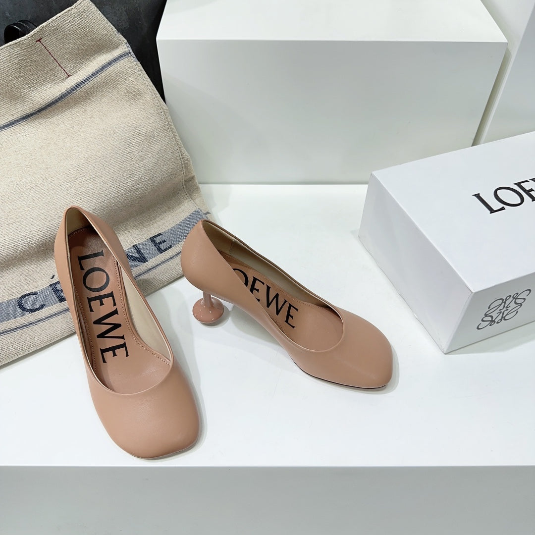 LW TOY PUMP 95 TAN CALFSKIN - 35