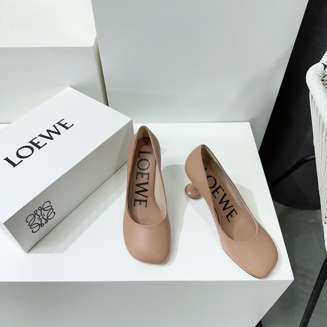LW TOY PUMP 95 TAN CALFSKIN - 35