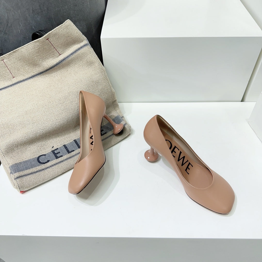 LW TOY PUMP 95 TAN CALFSKIN - 35