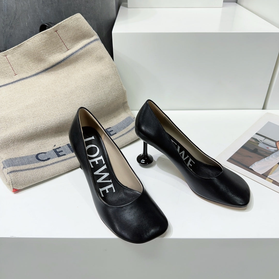 LW TOY PUMP 95 BLACK CALFSKIN - 35