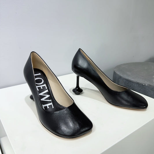 LW TOY PUMP 95 BLACK CALFSKIN - 35