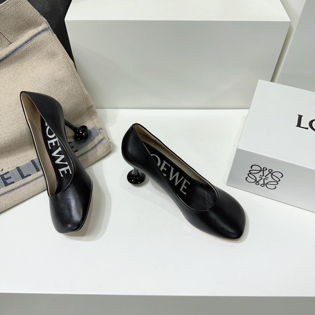 LW TOY PUMP 95 BLACK CALFSKIN - 35
