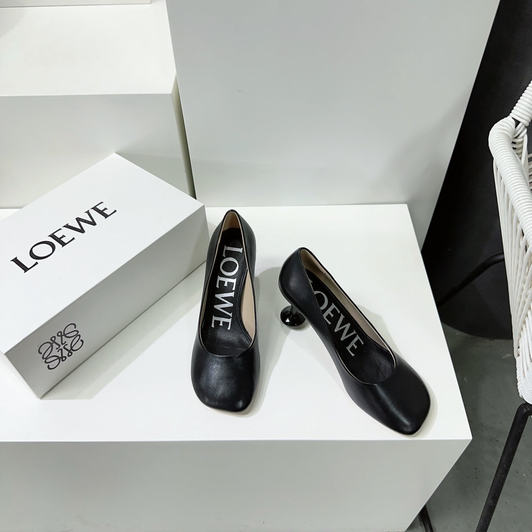 LW TOY PUMP 95 BLACK CALFSKIN - 35