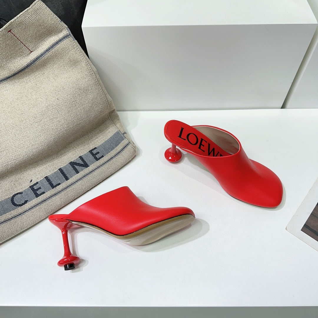 LW TOY MULE 95 RED CALFSKIN - 35