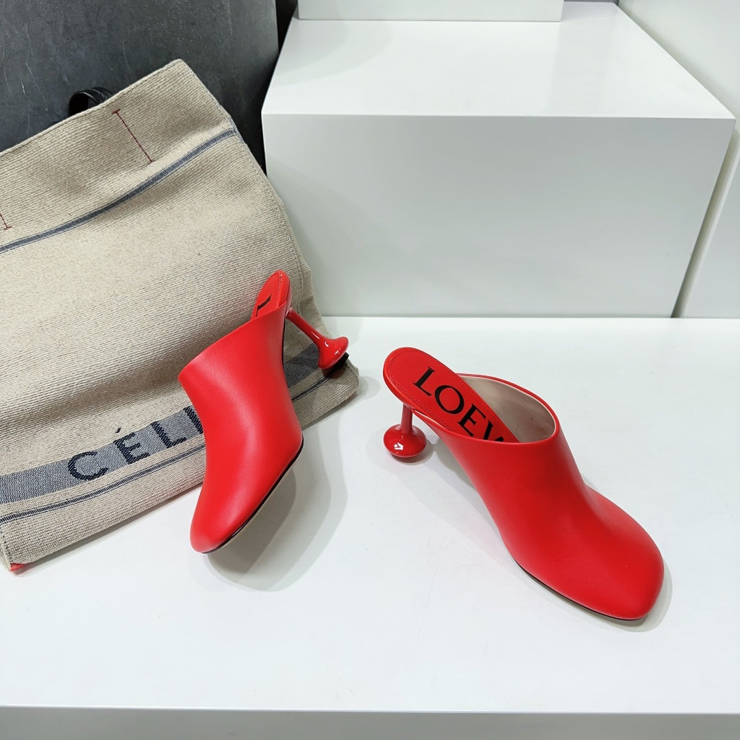 LW TOY MULE 95 RED CALFSKIN - 35