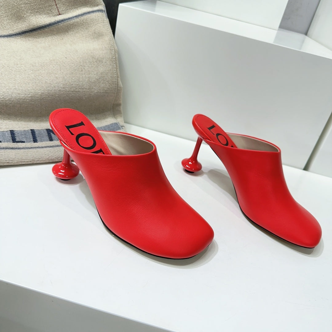 LW TOY MULE 95 RED CALFSKIN - 35