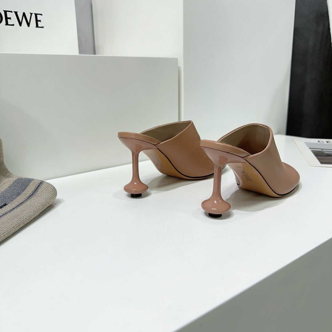 LW TOY MULE 95 TAN CALFSKIN - 35